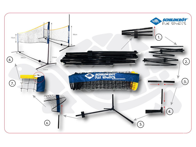 Aller en mode plein écran : Schildkröt-Funsports Set de filet combiné - Image 3