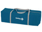 Un sac de rangement bleu pour un lit bébé Safety 1st.