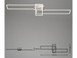 Plafonnier LED moderne de forme carrée, 1100 mm de large et 350 mm de haut.