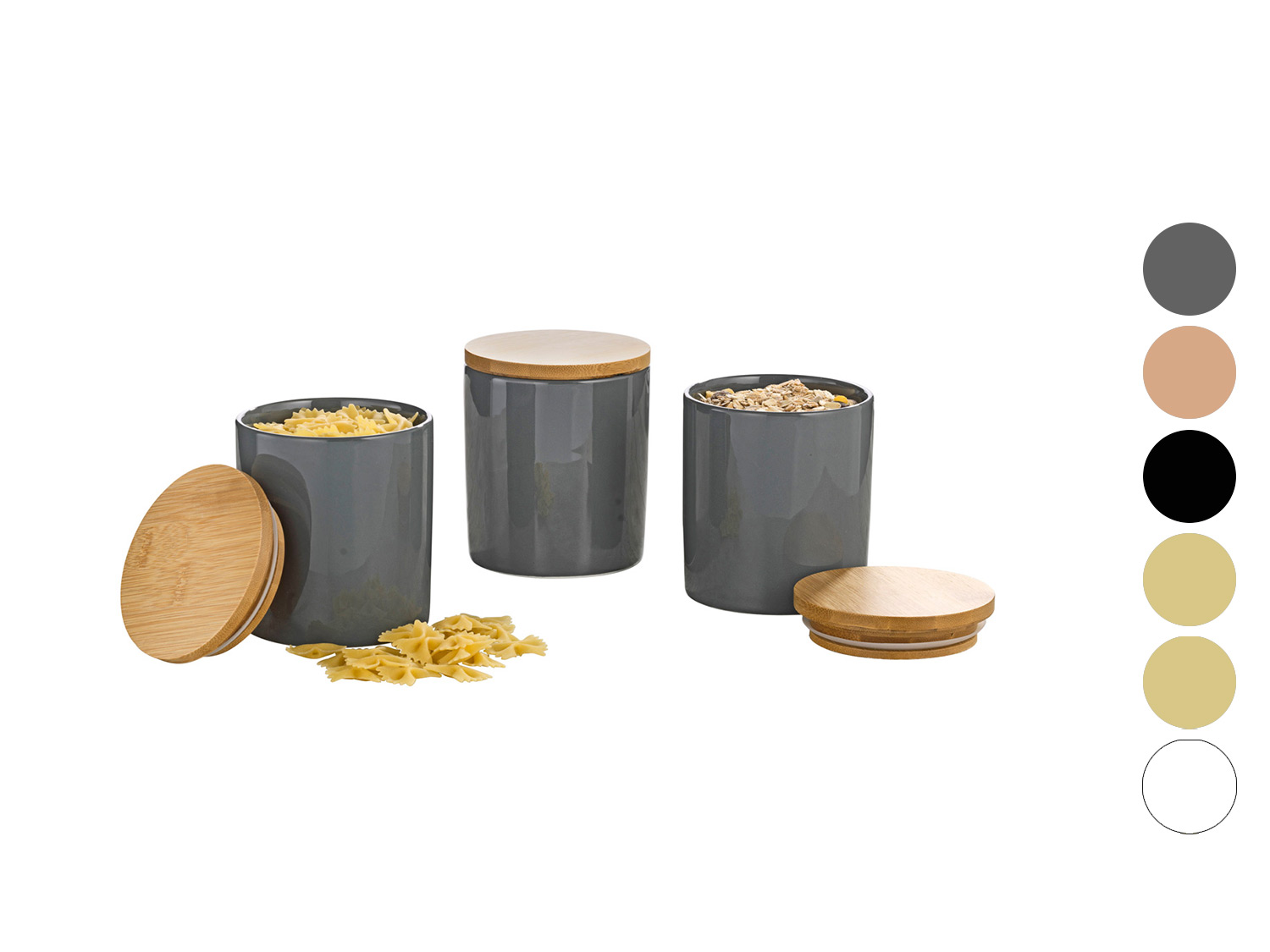 Esmeyer Lot de 3 boîtes de conservation en porcelaine