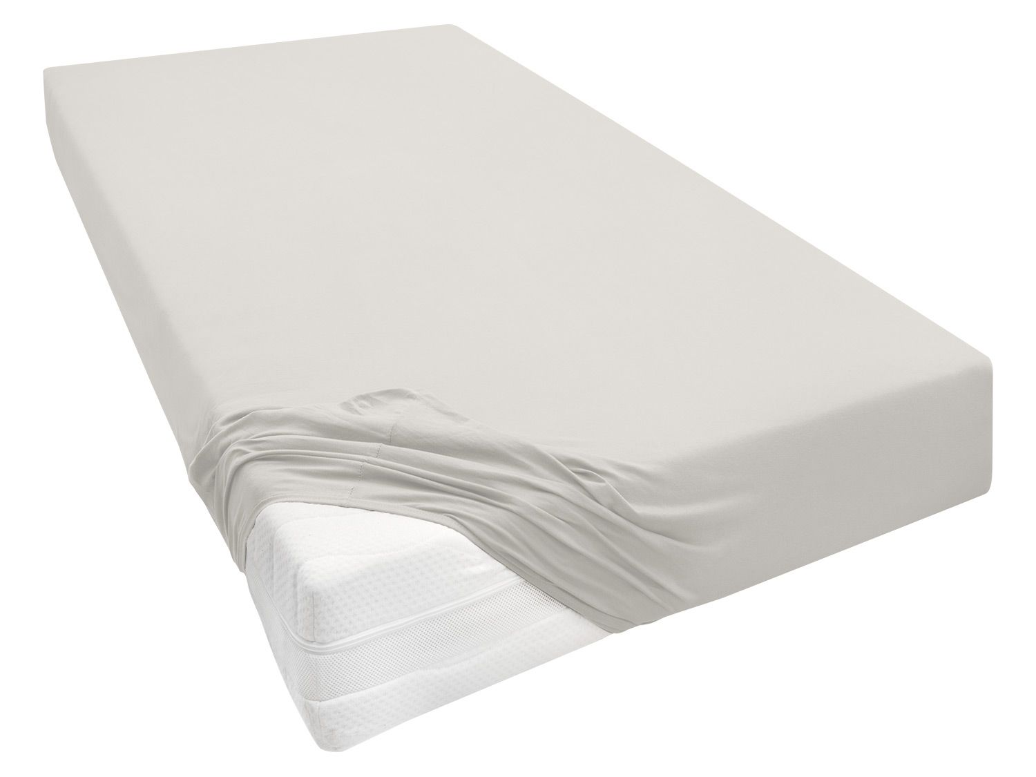 Drap-housse en jersey, pour matelas Boxspring Biberna (90 - 100 x 200 - 220 cm, gris clair )