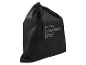Un sac de rangement noir LIVARNO home avec cordon.