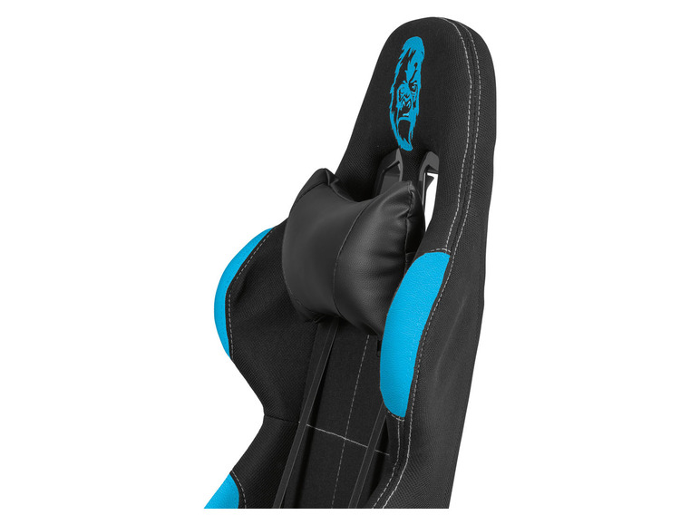 Aller en mode plein écran : LIVARNO home Chaise de gaming au design de course, noir/bleu - Image 6