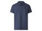Polo bleu marine pour homme avec col et poignets noirs