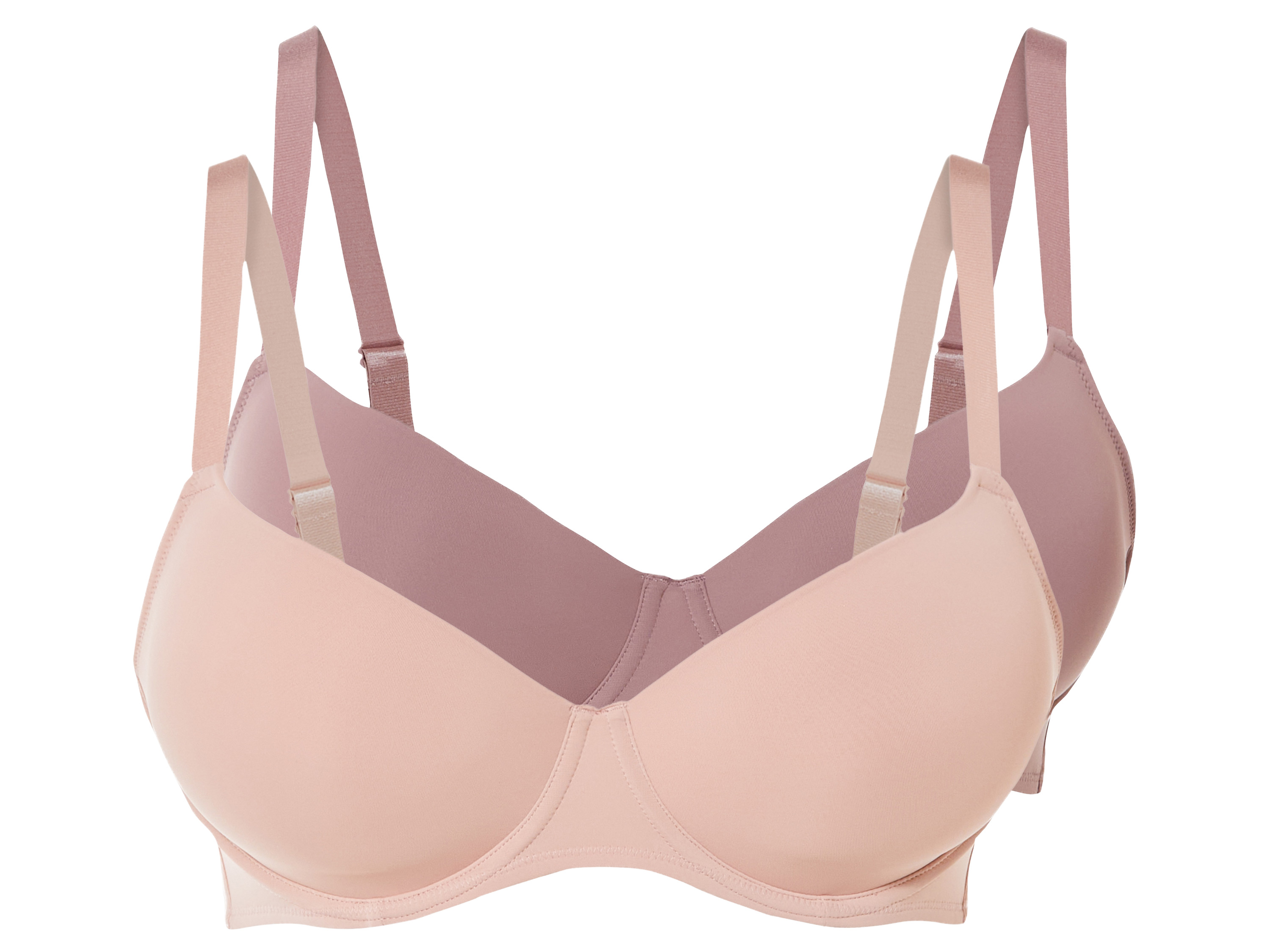 esmara® Lot de 2 soutien-gorge femme (vieux rose/rose, 100D)