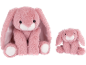 Deux lapins en peluche roses de deux tailles différentes