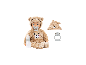 Poupée BAYER DESIGN Piccolina Magic Tears en costume d'ours avec accessoires