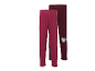 Leggings thermiques enfant LUPILU, lot de 2, coloris framboise et bordeaux avec cœur.