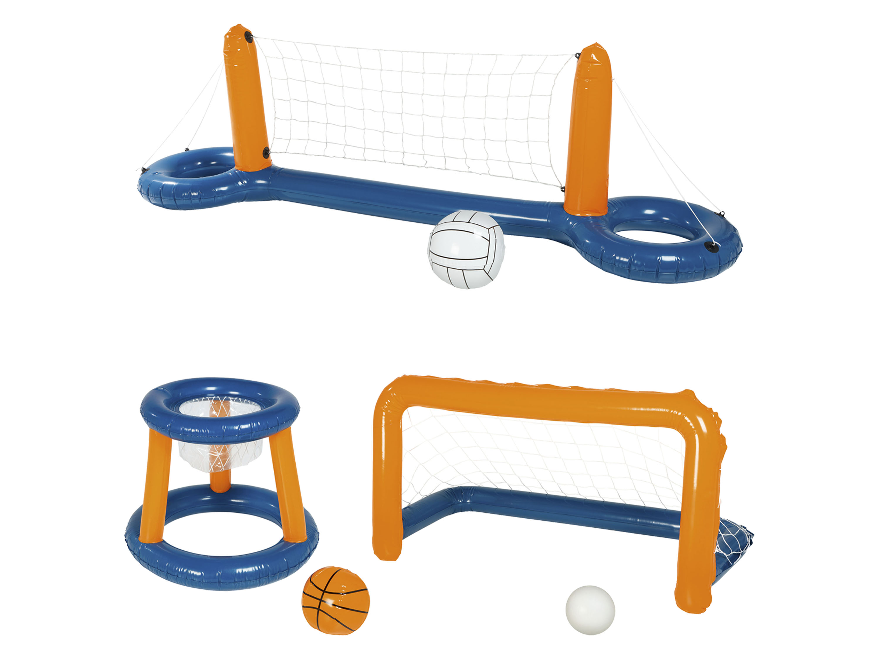 Playtive Filet d'aqua volley ou set de but et panier gonflable