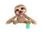 Paresseux en peluche avec accessoire d'alimentation