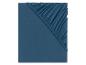 Drap-housse et drap-plat unis bleu marine.
