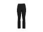 Pantalon de yoga noir taille haute avec une jambe légèrement évasée.