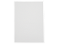 Une toile blanche rectangulaire sur fond noir.