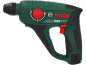 Perforateur sans fil vert avec commandes rouges.