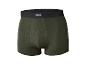 Boxer vert foncé avec une ceinture élastique noire et le texte 'PARKSIDE'.