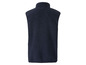 Un gilet en polaire bleu foncé sans manches.