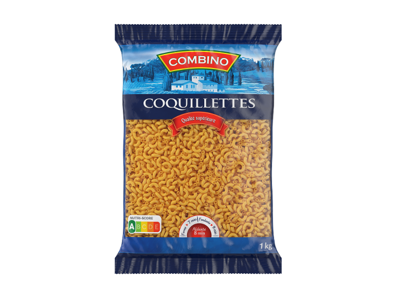 COMBINO Coquillettes, pâtes coudes, 1 kg