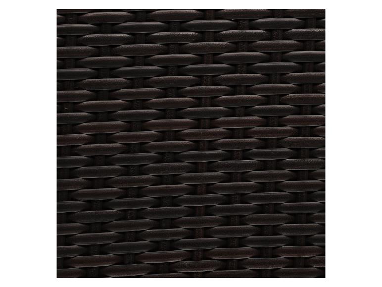 Motif en rotin tressé marron foncé, gros plan