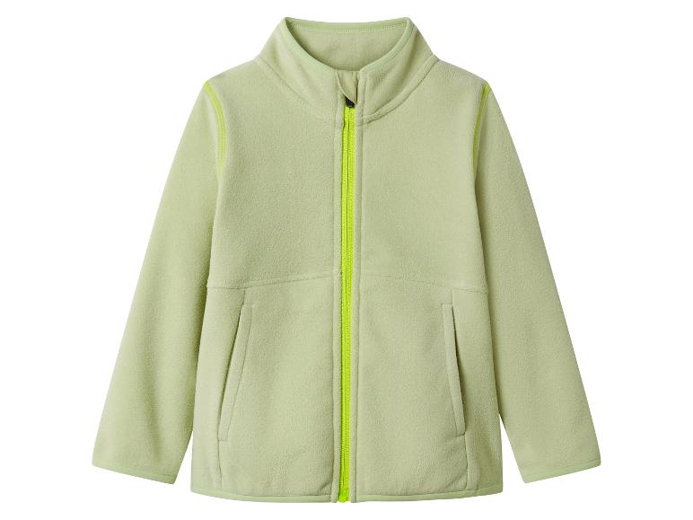 Veste polaire vert clair avec fermeture éclair et poches