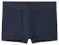Caleçon boxer homme bleu foncé avec ceinture élastique.