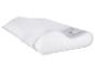 Oreiller orthopédique en mousse à mémoire de forme avec housse blanche, présenté en angle.