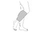 Un schéma d'une jambe avec un bandage de compression.