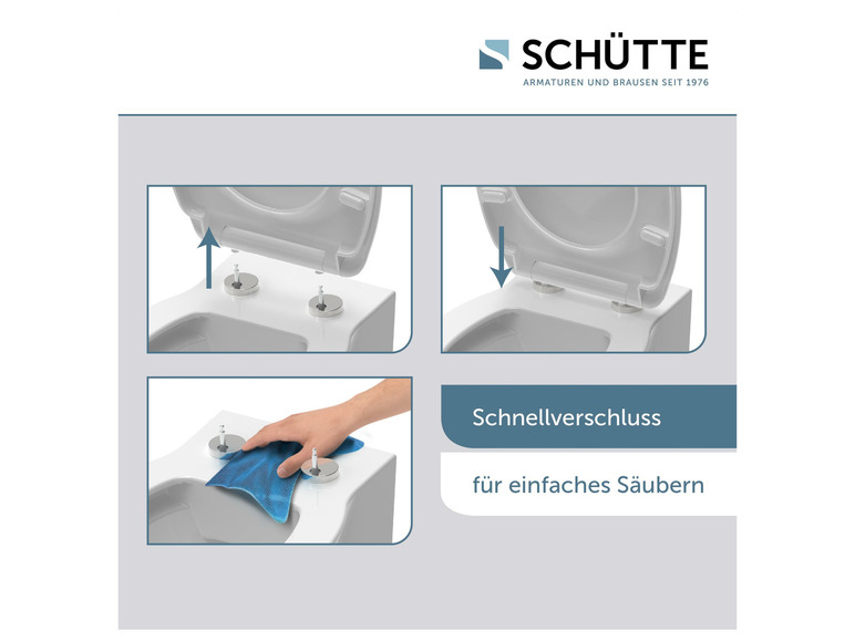 Aller en mode plein écran : Schütte Abattant WC SLIM, avec fermeture en douceur - Image 11