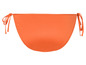 Un bas de bikini orange avec des nœuds.