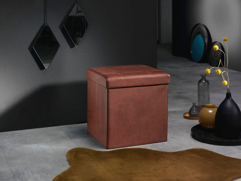 Aller en mode plein écran : LIVARNO home Pouf pliable avec coffre de rangement San Diego - Image 3