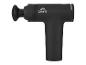 Pistolet de massage noir avec tête interchangeable et accent blanc