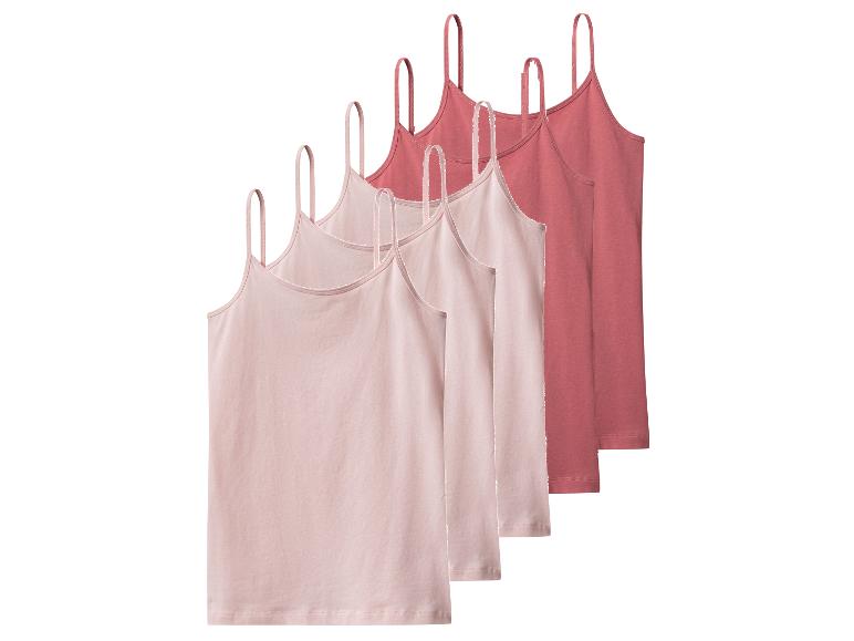 Lot de 5 débardeurs en tons roses et rouges