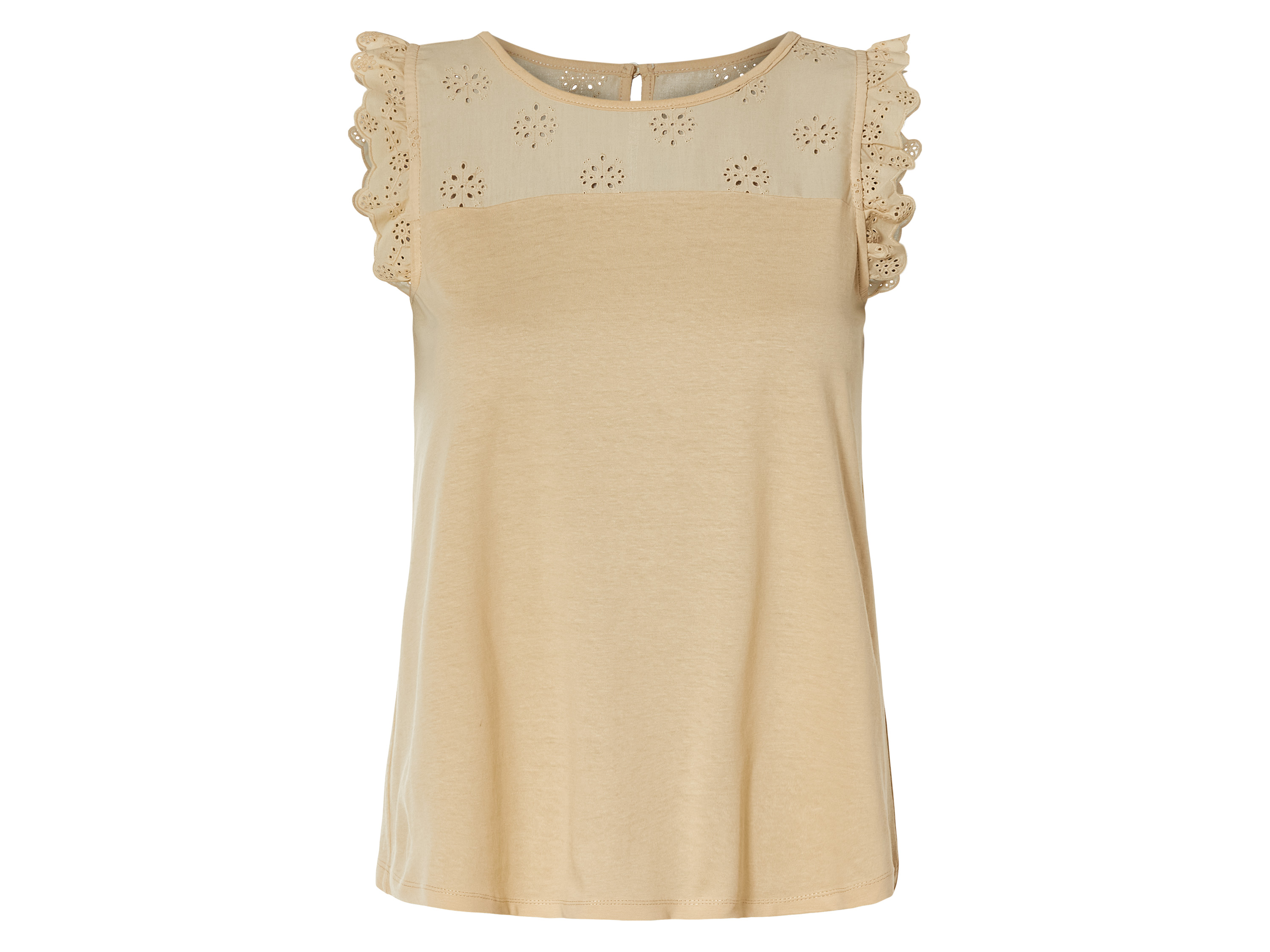 esmara® Top à volants femme (beige)