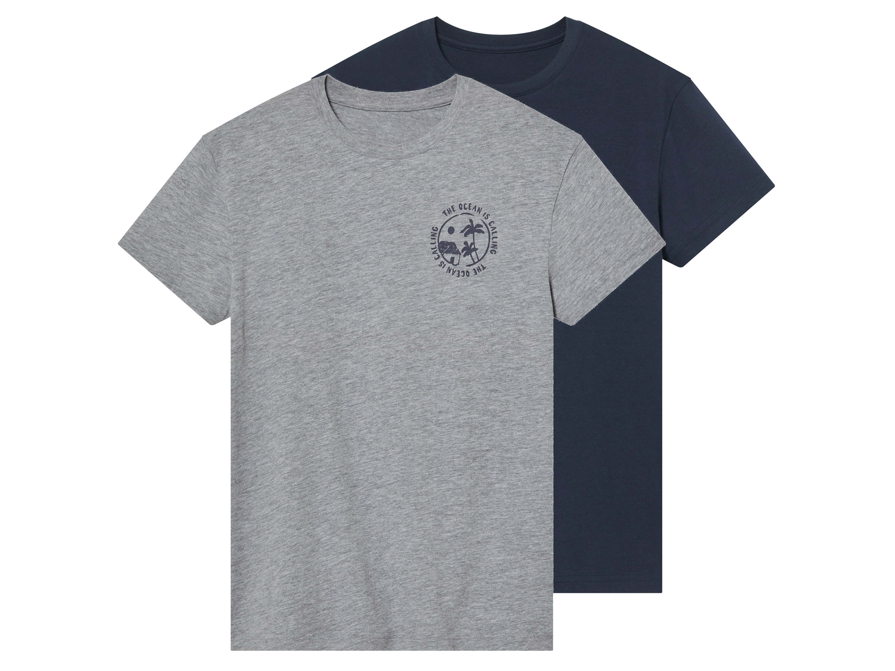 pepperts!® Lot de 2 t-shirts garçon (gris/bleu marine, 8-10 ans)