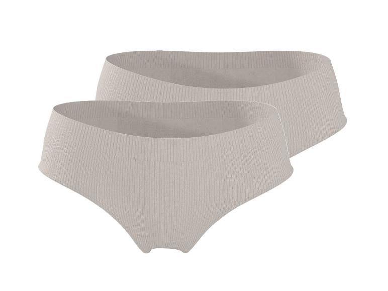 Lot de 2 culottes côtelées beiges pour femmes