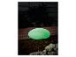Luminaire d'extérieur vert : lampe en forme de galet pour jardin.
