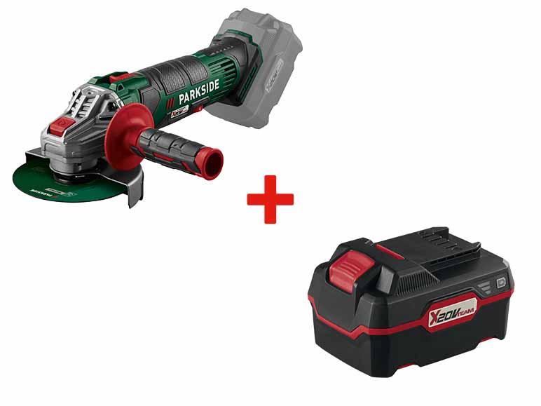 Meuleuse d'angle Parkside avec batterie et batterie X20V Team