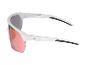 Lunettes de soleil de sport blanches avec verres roses et branches noires