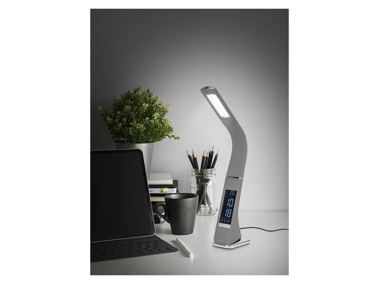 Aller en mode plein écran : LIVARNO home Lampe de table à LED avec affichage de l'heure - Image 3