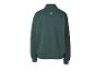 Sweat-shirt de sport vert foncé avec col montant et logo Jette Sport au dos.