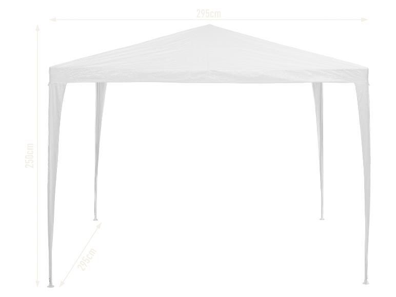 Tonnelle de jardin blanche mesurant 295x295x250 cm