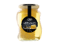 Miel d'acacia avec rayon de miel dans un pot en verre, 500 g.