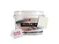 Seau de peinture murale blanche 'Easy Eggshell' de 5 litres avec un design artistique.