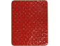 Papier cadeau de Noël rouge avec étoiles, anges, cloches et motifs de cadeaux dorés.