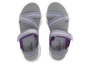 Sandales grises avec des accents violets de la marque Crivit.