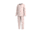Pyjama rose pour enfant avec motif étoiles