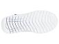 Semelle de baskets blanches avec dessus bleu marine.