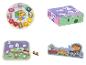 Jouets en bois Peppa Pig : horloge, puzzle et planche d'encastrement.