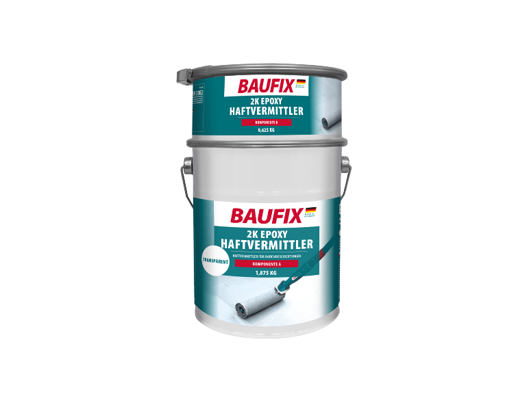 Baufix 2K Epoxy adhésif transparent et composant B pour revêtements de sol.