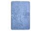 Tapis de bain bleu aux coins arrondis