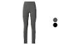 Leggings femme gris et noirs, avec taille élastique.